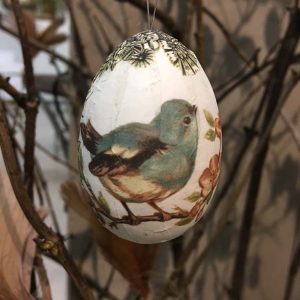 Äggdekoration, vintage, konstgjorda ägg,10 st. 4 x 6 cm