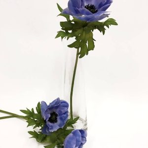 Anemon, himmelsblå, konstgjord blomma, 44 cm